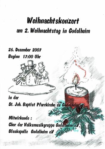 Plakat Weihnachtskonzert 2007
